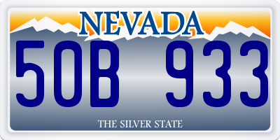 NV license plate 50B933