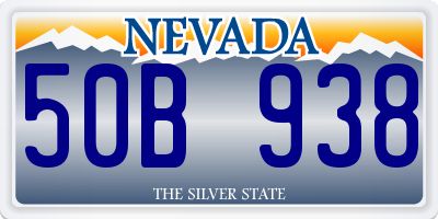 NV license plate 50B938