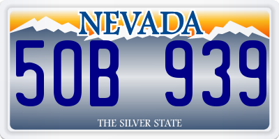 NV license plate 50B939