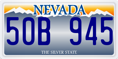 NV license plate 50B945