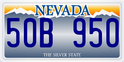 NV license plate 50B950