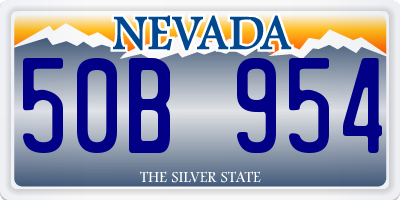 NV license plate 50B954