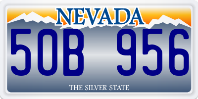 NV license plate 50B956