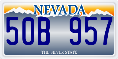 NV license plate 50B957