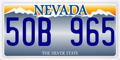 NV license plate 50B965