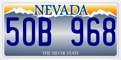 NV license plate 50B968