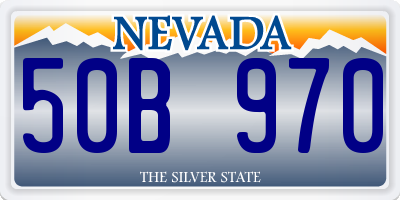 NV license plate 50B970