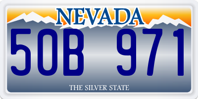 NV license plate 50B971