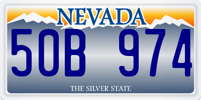 NV license plate 50B974