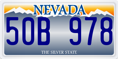 NV license plate 50B978