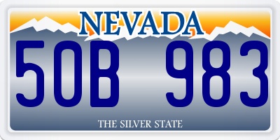 NV license plate 50B983