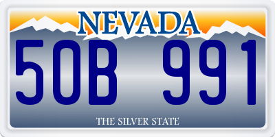 NV license plate 50B991