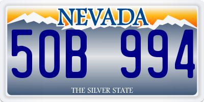 NV license plate 50B994