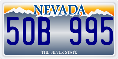 NV license plate 50B995