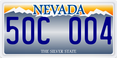 NV license plate 50C004