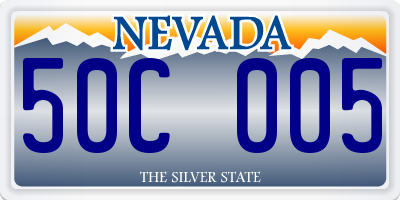 NV license plate 50C005