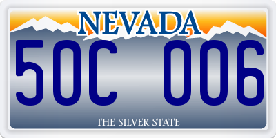 NV license plate 50C006