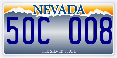 NV license plate 50C008