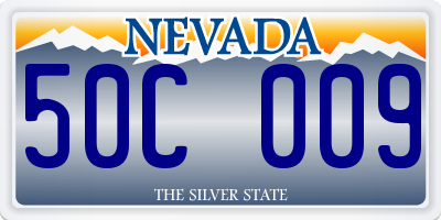 NV license plate 50C009