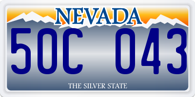 NV license plate 50C043
