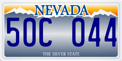 NV license plate 50C044