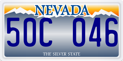 NV license plate 50C046