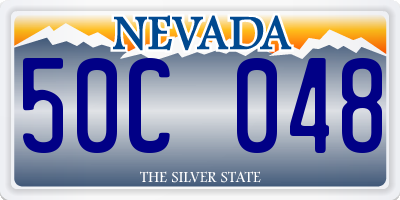 NV license plate 50C048