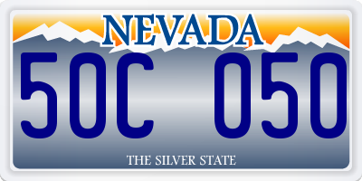 NV license plate 50C050