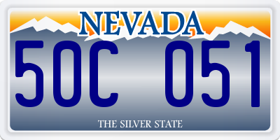NV license plate 50C051