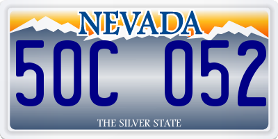 NV license plate 50C052