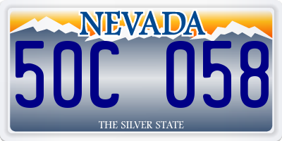 NV license plate 50C058