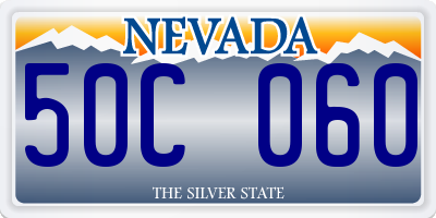 NV license plate 50C060