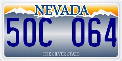 NV license plate 50C064