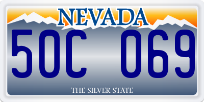 NV license plate 50C069