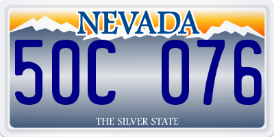 NV license plate 50C076