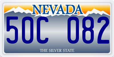 NV license plate 50C082
