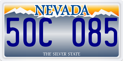 NV license plate 50C085