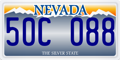 NV license plate 50C088