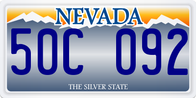 NV license plate 50C092