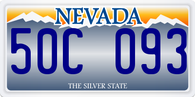 NV license plate 50C093