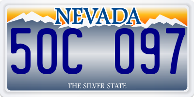 NV license plate 50C097