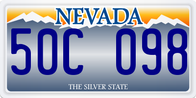NV license plate 50C098