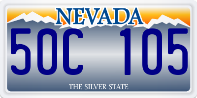 NV license plate 50C105