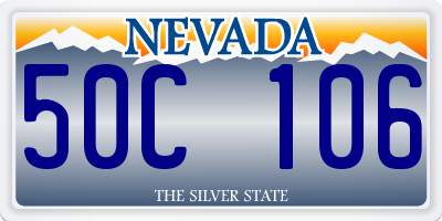 NV license plate 50C106