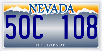 NV license plate 50C108