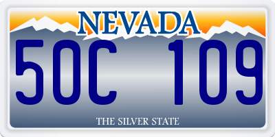 NV license plate 50C109