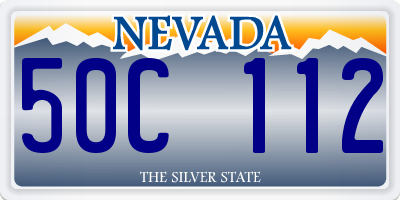 NV license plate 50C112
