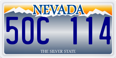 NV license plate 50C114