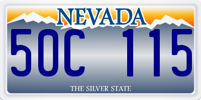 NV license plate 50C115