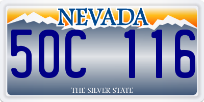 NV license plate 50C116